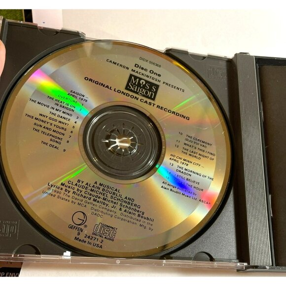 CD Miss Saigon Original London Cast Record Geffen 2 Paperwork Lea Salonga - Picture 11 of 12